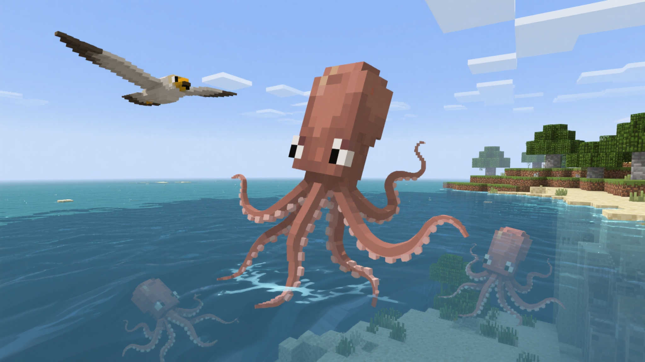 飞天鱿鱼：从水底到天空的奇幻之旅
对于